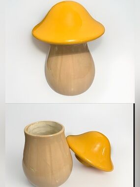 Handmade Mushroom Lidded Ceramic Hidden Jar 7.5” tall